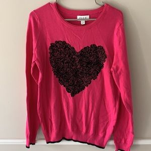 Felt Heart Sweater
